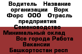 Водитель › Название организации ­ Ворк Форс, ООО › Отрасль предприятия ­ Семеноводство › Минимальный оклад ­ 42 900 - Все города Работа » Вакансии   . Башкортостан респ.,Баймакский р-н